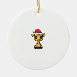 Ornamento De Cerâmica Bicho Bestial da Girafa de Natal