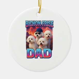 Ornamento De Cerâmica Bichon Frise