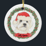 Ornamento De Cerâmica Bichon Maltipoo Havanese Bolognese<br><div class="desc">Faça a lista legal este ano com um ornamento personalizado do seu doce bichon malteses,  maltipoo coton de tulear bolognese!</div>