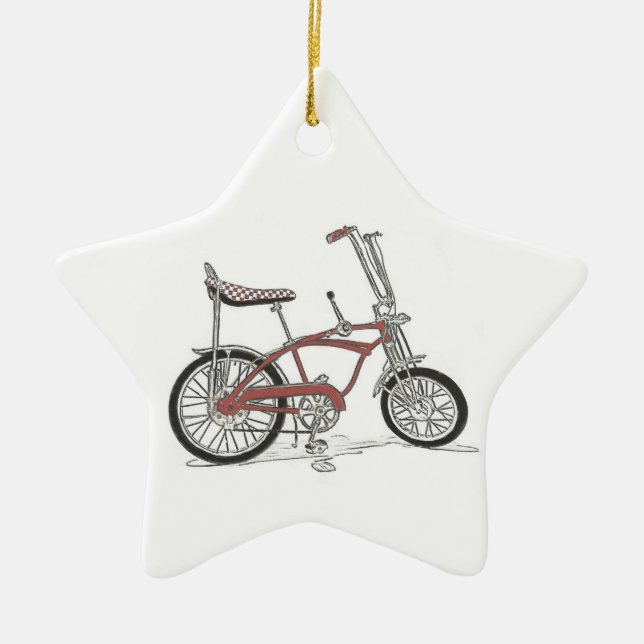 Ornamento De Cerâmica Bicicleta da bicicleta do músculo da arraia-lixa (Frente)