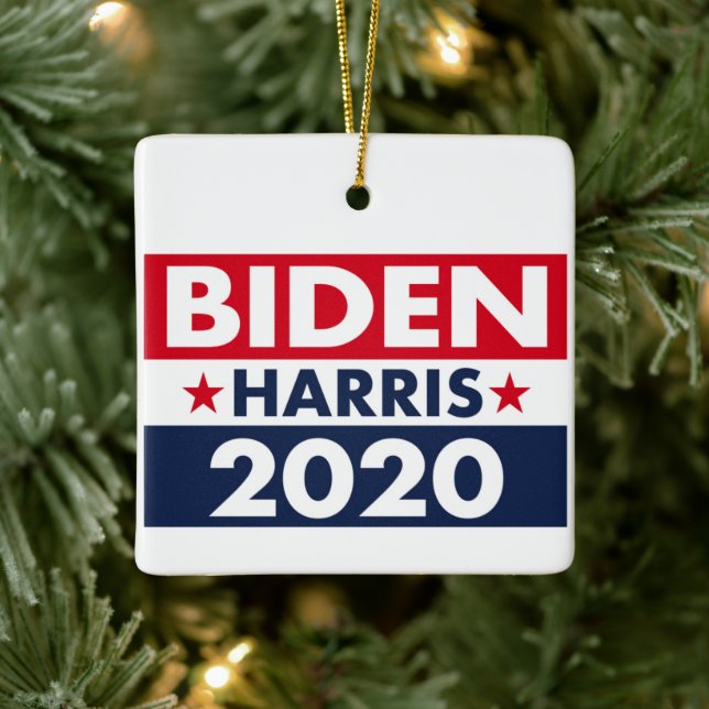 ORNAMENTO DE CERÂMICA BIDEN HARRIS 2020 (Árvore)