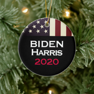 Ornamento De Cerâmica BIDEN HARRIS 2020 American Flag