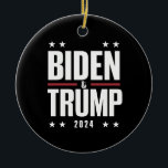 Ornamento De Cerâmica Biden Trump 2024 Funny Eletion VP Presidencial<br><div class="desc">Biden Trump 2024 Funny Eletion VP Presidencial</div>