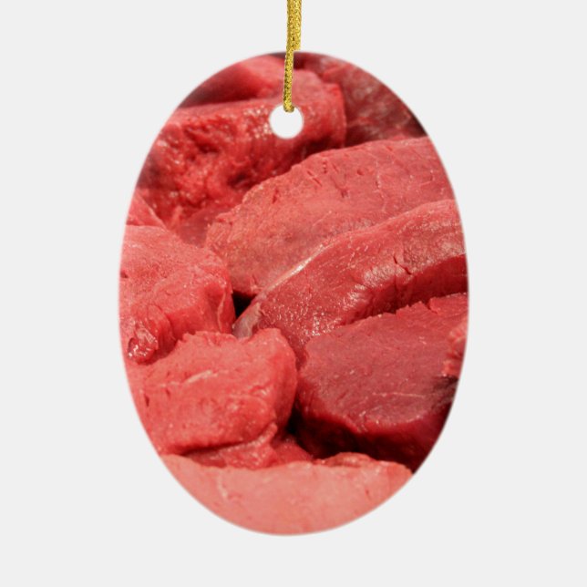 Ornamento De Cerâmica Bife (Frente)