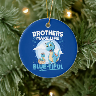 Ornamento De Cerâmica Big Brother Dinossaur Belo Pun De Vida