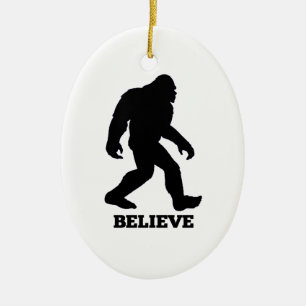 Ornamento De Cerâmica Bigfoot BELIEVE Sasquatch