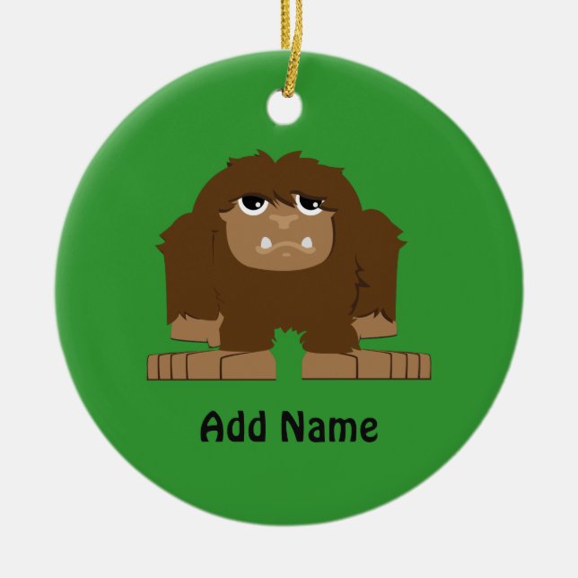 Ornamento De Cerâmica Bigfoot bonito (Frente)