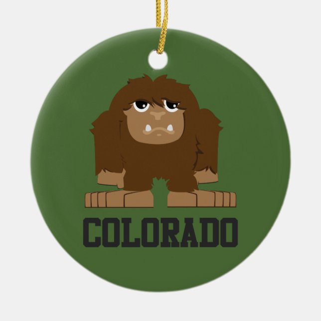 Ornamento De Cerâmica Bigfoot Colorado (Frente)