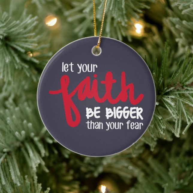 Ornamento De Cerâmica Bigger than your fear (Árvore)