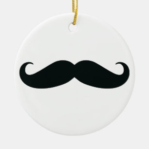 Ornamento De Cerâmica Bigode Stache