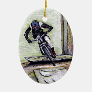 Ornamento De Cerâmica Bike de montanha Llandegla mtb bmx