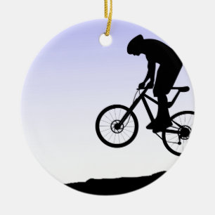 Ornamento De Cerâmica Biking da montanha