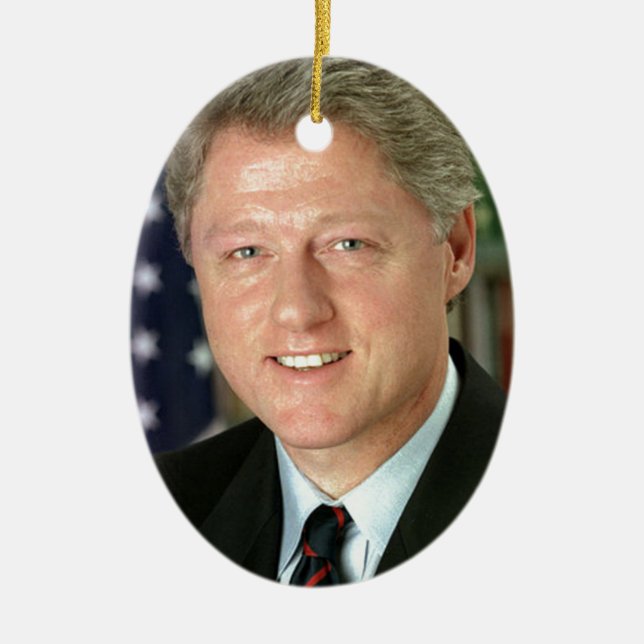 Ornamento De Cerâmica Bill Clinton (Frente)
