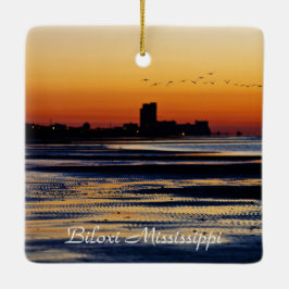 Ornamento De Cerâmica Biloxi Mississippi Sunrise