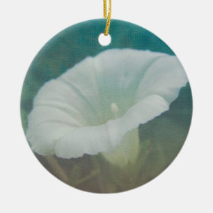 Ornamento De Cerâmica Bindweed Branco - A Glória da Manhã Perene Selvage