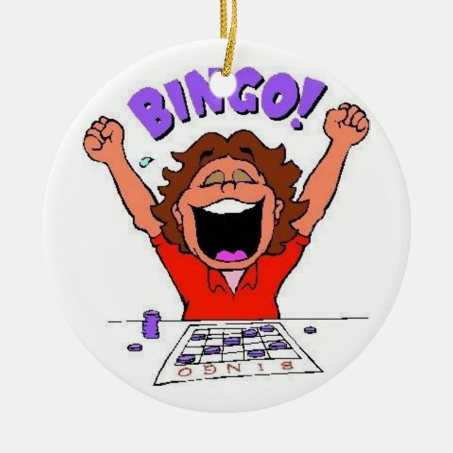 Ornamento De Cerâmica Bingo (Frente)