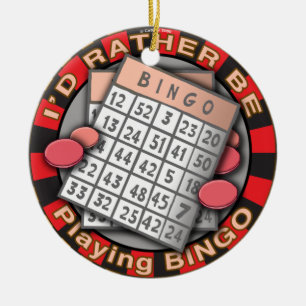 Ornamento De Cerâmica Bingo de Reprodução de preferencialmentes
