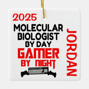 Ornamento De Cerâmica Biólogo Molecular Adora Jogar Videos games