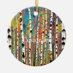 Ornamento De Cerâmica Birch Woods Thunder_Cove