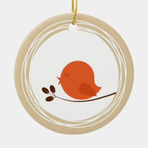 Ornamento De Cerâmica Birdie