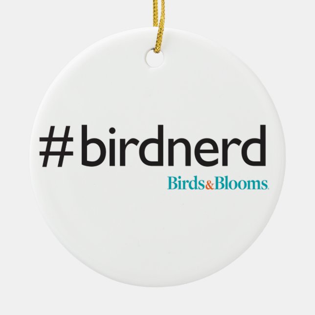 Ornamento De Cerâmica #BirdNerd (Frente)