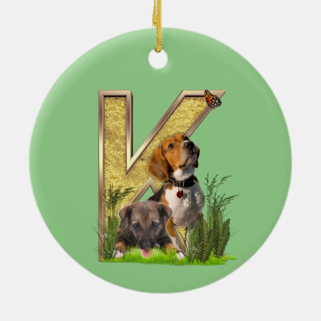 Ornamento De Cerâmica Birthday-Capital- letra-E Art Tote Bag (Traseira)