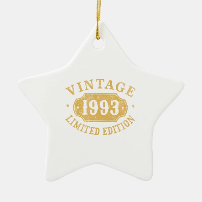 Ornamento De Cerâmica Birthday Gift Best Limited para os anos 93 (Frente)