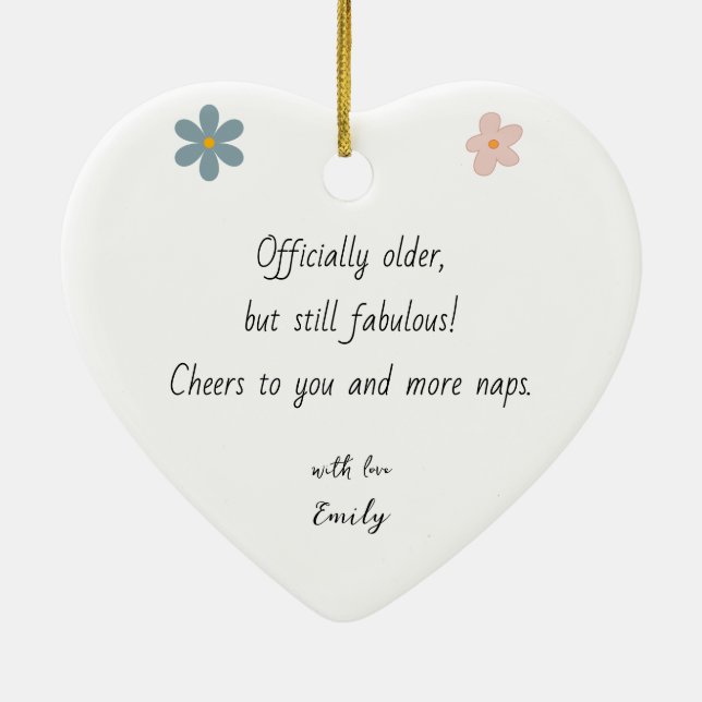 Ornamento De Cerâmica Birthday Moments Captured Photo & Message Ornament (Verso)