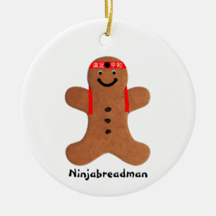Ornamento De Cerâmica Biscoito de Ninjabreadman (biscoito)