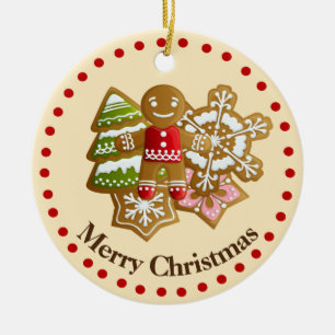 Ornamento De Cerâmica Biscoitos Adoráveis de Natal de 1rua