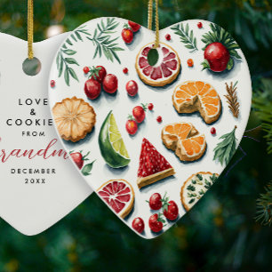 Ornamento De Cerâmica Biscoitos De Natal Vermelho E Verde, Cuja Pasta É 