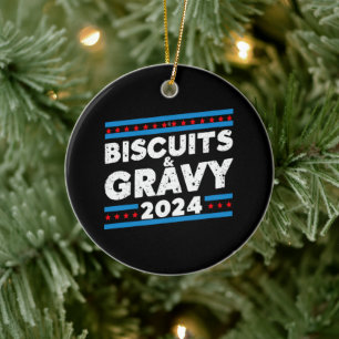Ornamento De Cerâmica Biscuits e Molho 2024 Eleição Presidencial