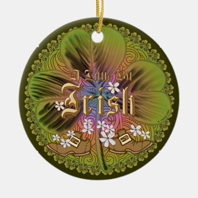 Ornamento De Cerâmica Bit O Irish ornament (Frente)