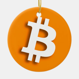 Ornamento De Cerâmica "BITCOIN" (frente e verso)