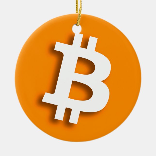 Ornamento De Cerâmica "BITCOIN" (frente e verso) (Frente)
