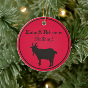 Ornamento De Cerâmica Black Phillip Goat Satanic