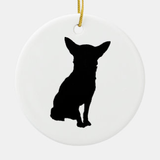 ORNAMENTO DE CERÂMICA BLACK SILHOUETTE CHIHUAHUA