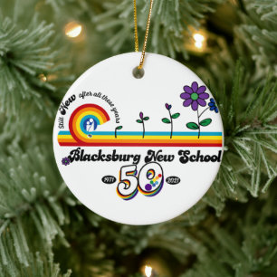Ornamento De Cerâmica Blacksburg New School Celebra 50ª Ornament