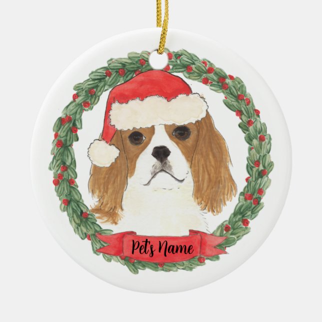 Ornamento De Cerâmica Blenheim Cavalier King Charles Spaniel (Frente)