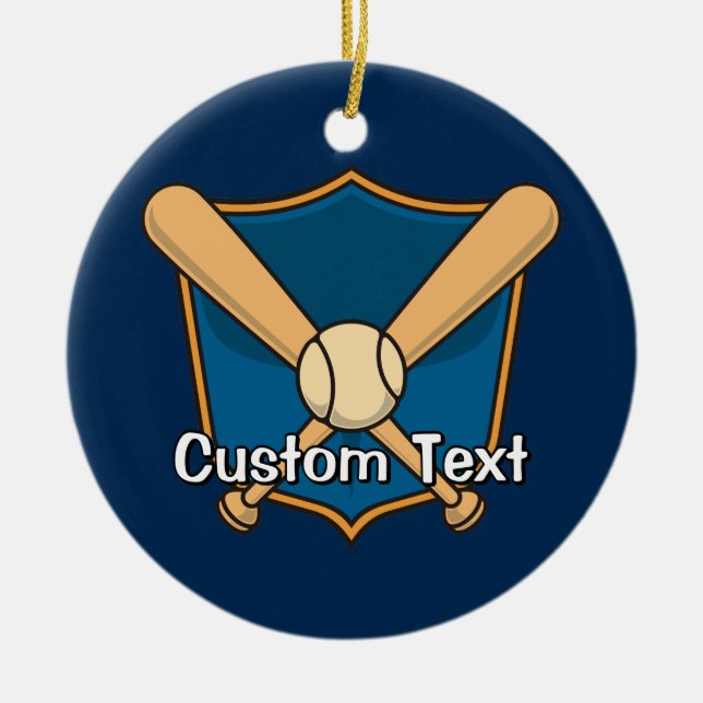 Ornamento De Cerâmica Blindagem de Baseball (Frente)