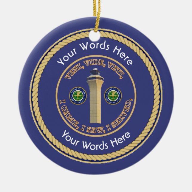 Ornamento De Cerâmica Blindagem universal VVV FAA (Frente)