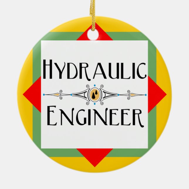 Ornamento De Cerâmica Bloco de Engenheiro hidráulico (Traseira)