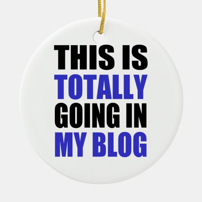 Ornamento De Cerâmica Blogging (Frente)