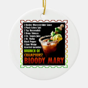 Ornamento De Cerâmica BLOODY MARY, refeição matinal dos campeões