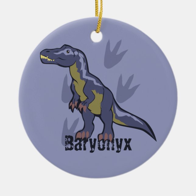 Ornamento De Cerâmica Blue Baryonyx (Frente)