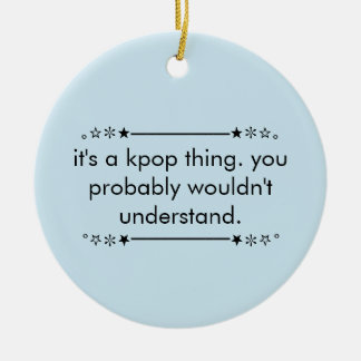 Ornamento De Cerâmica Blue Cute Teen Aesthetic Kpop