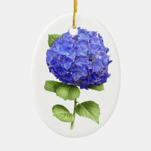 Ornamento De Cerâmica Blue Hydrangea