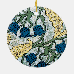 Ornamento De Cerâmica Blue Lily do padrão do Vale