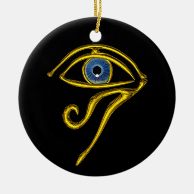 Ornamento De Cerâmica BLUE TALISMAN, preto (Frente)