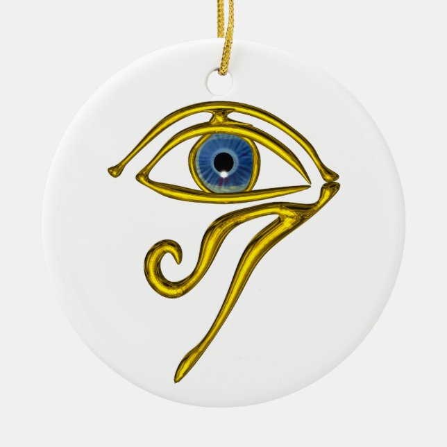 Ornamento De Cerâmica BLUE TALISMAN, preto e branco (Frente)